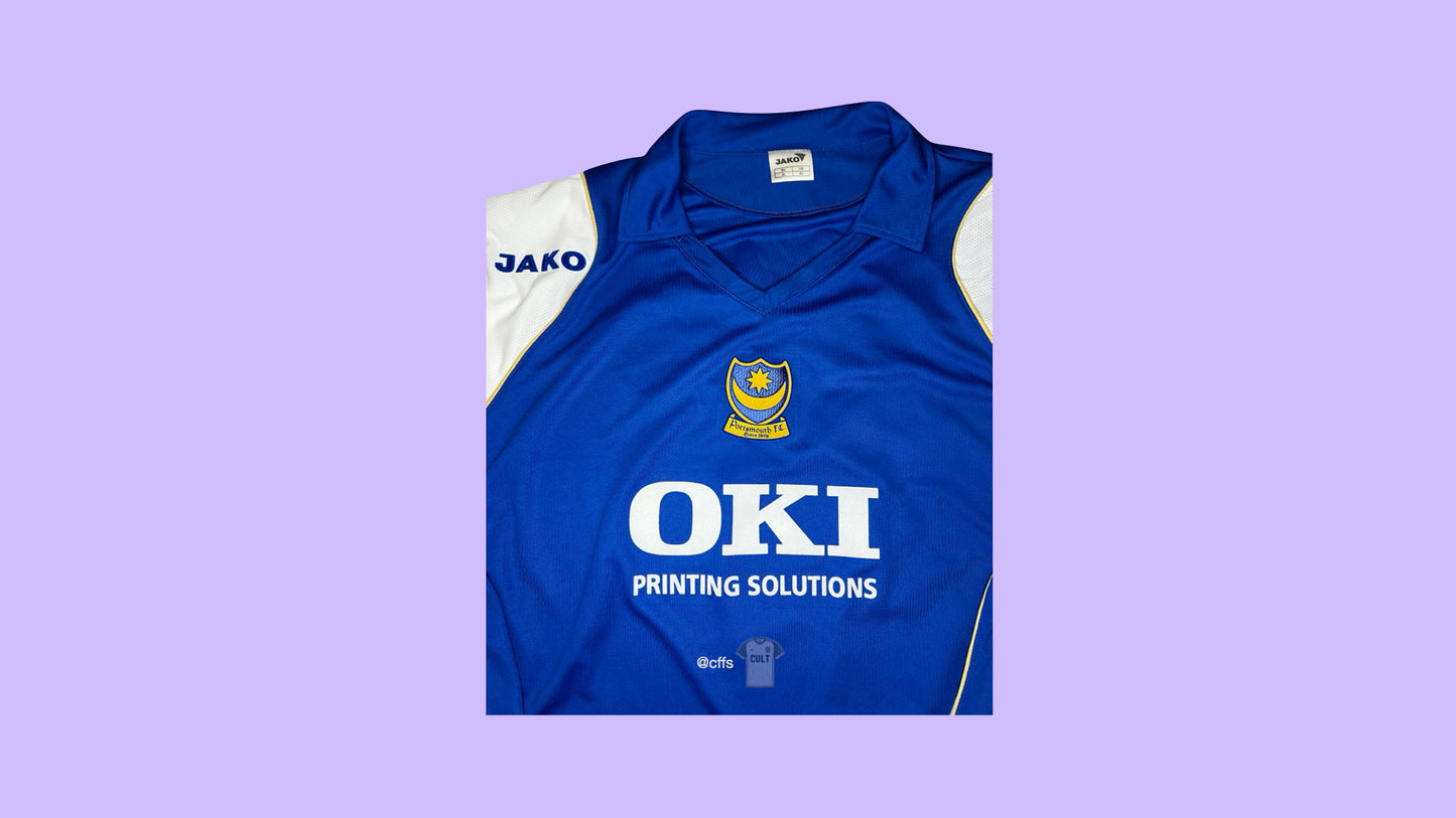 Portsmouth 2005/06 Jako with Nwankwo Kanu 27 Nameset Vintage Football Jersey