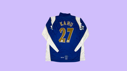 Portsmouth 2005/06 Jako with Nwankwo Kanu 27 Nameset Vintage Football Jersey - Cult Fave Football Shirts
