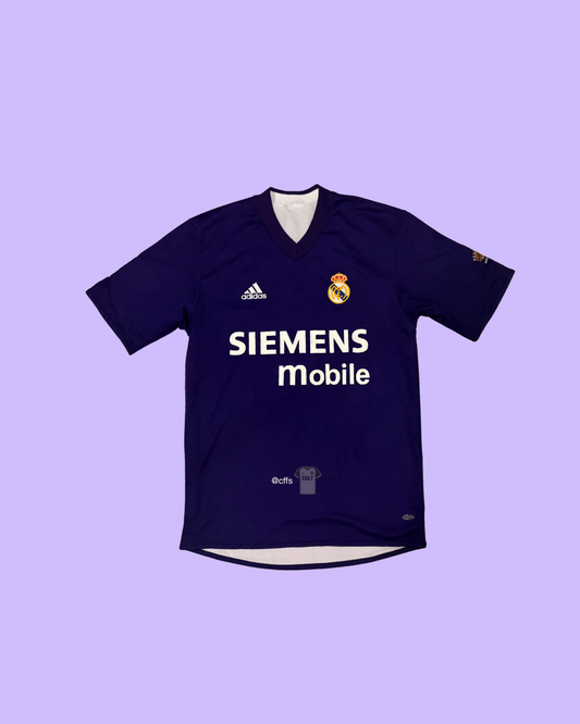 Real Madrid 2002/03 Adidas with Zinedine Zidane 5 Nameset Football Jersey