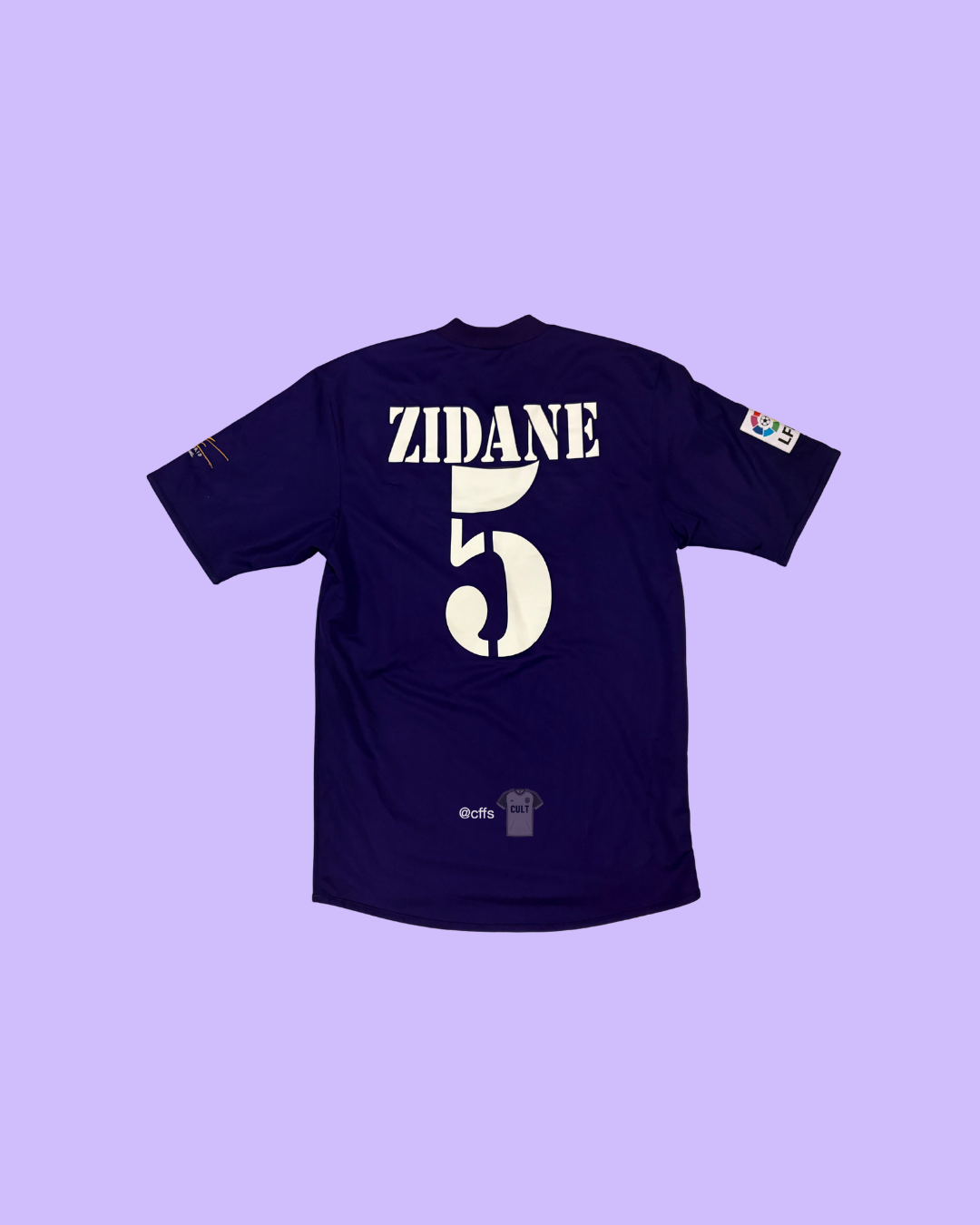 Real Madrid 2002/03 Adidas with Zinedine Zidane 5 Nameset Football Jersey - Cult Fave Football Shirts