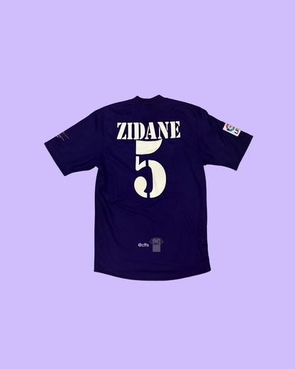 Real Madrid 2002/03 Adidas with Zinedine Zidane 5 Nameset Football Jersey - Cult Fave Football Shirts