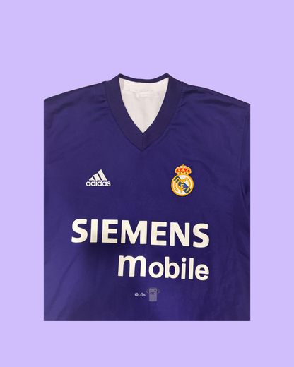 Real Madrid 2002/03 Adidas with Zinedine Zidane 5 Nameset Football Jersey - Cult Fave Football Shirts