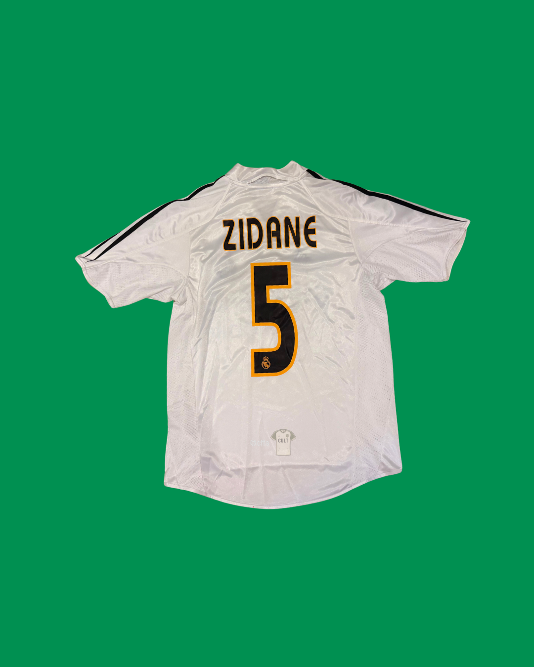 Real Madrid 2004/05 Adidas with Zinedine Zidane 5 Nameset Football Jersey - Cult Fave Football Shirts