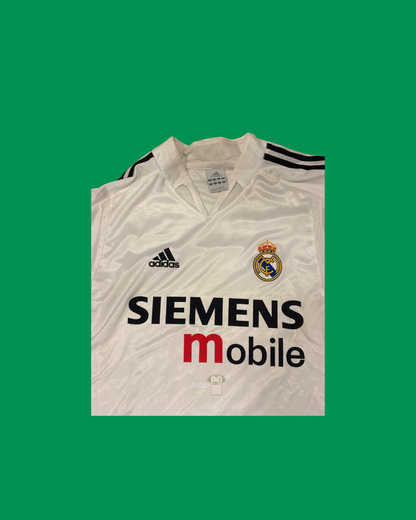 Real Madrid 2004/05 Adidas with Zinedine Zidane 5 Nameset Football Jersey - Cult Fave Football Shirts