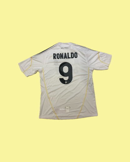 Real Madrid 2009/10 Adidas with Cristiano Ronaldo 9 Nameset Football Jersey - Cult Fave Football Shirts