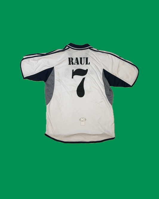 Real Madrid CF 2000/01 Adidas with Raul 7 Nameset Football Jersey