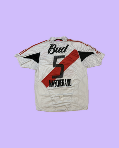 River Plate 2004/06 Adidas with Javier Mascherano 5 Nameset Football Jersey - Cult Fave Football Shirts