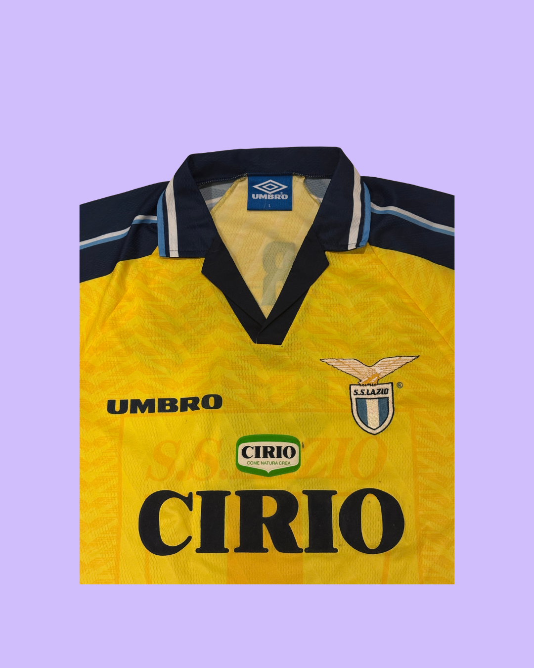 SS Lazio 1997/98 Umbro with Pierluigi Casiraghi 9 Nameset Football Jersey