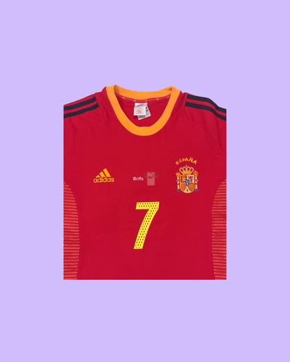 Spain NT 2002/04 Adidas with Raul Gonzalez 7 Nameset Football Jersey