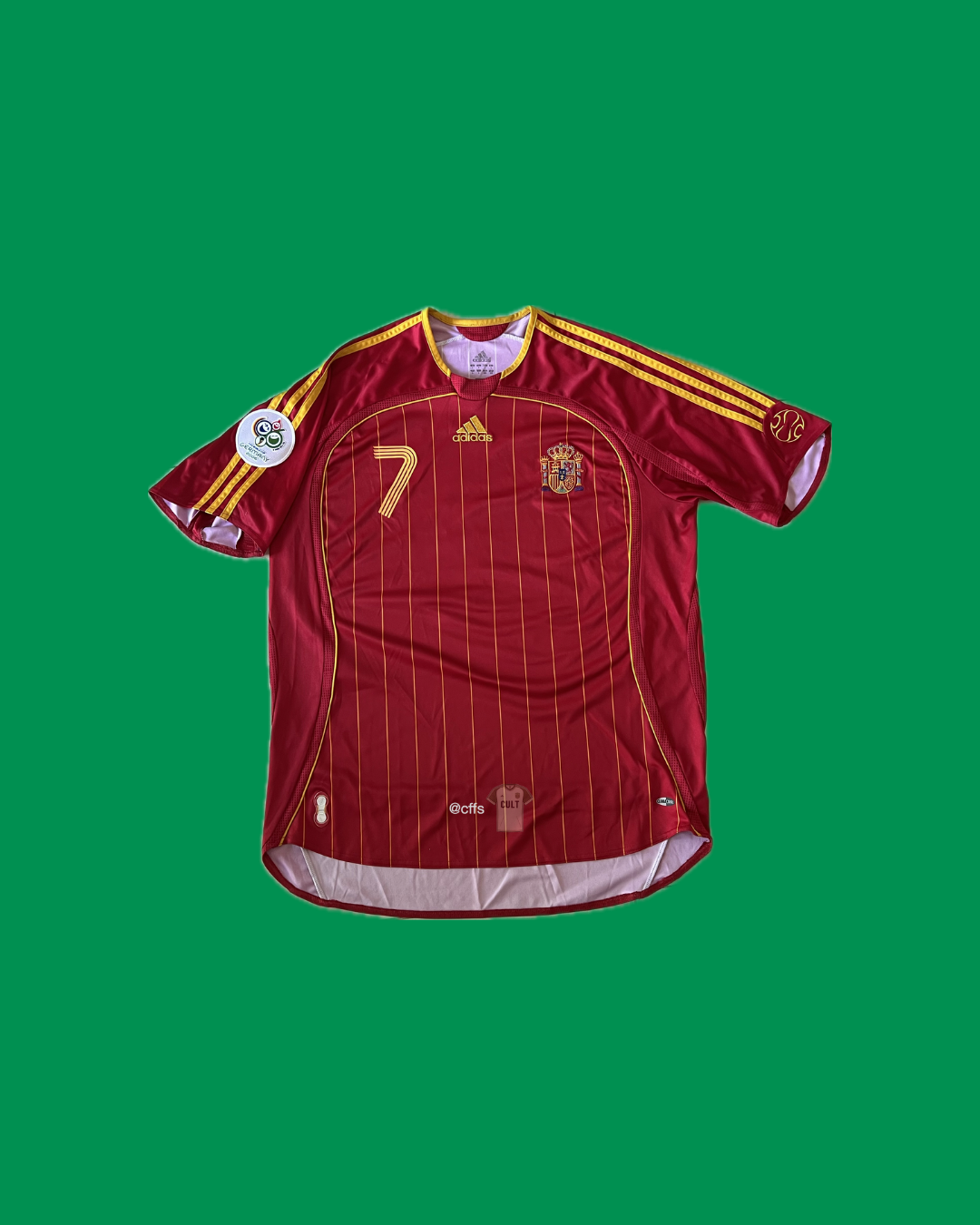 Spain NT 2006/08 Adidas with Raul 7 Nameset Football Jersey