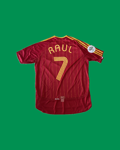 Spain NT 2006/08 Adidas with Raul 7 Nameset Football Jersey - Cult Fave Football Shirts