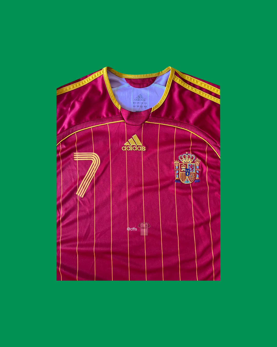 Spain NT 2006/08 Adidas with Raul 7 Nameset Football Jersey