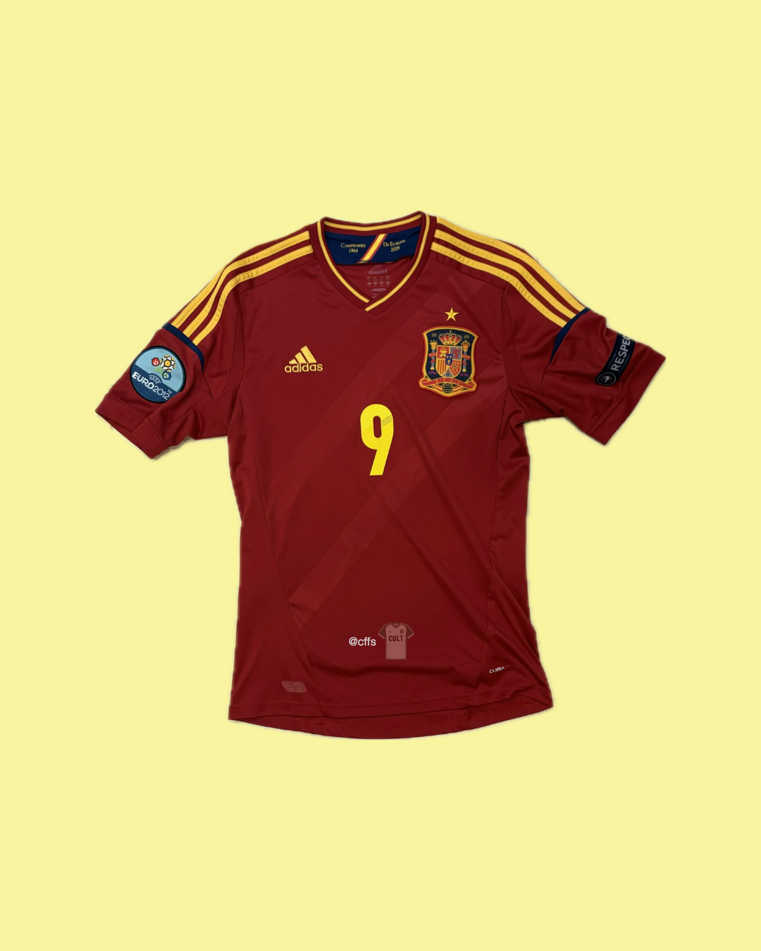 Spain NT 2012 Adidas with Fernando Torres 9 Nameset Football Jersey - Cult Fave Football Shirts