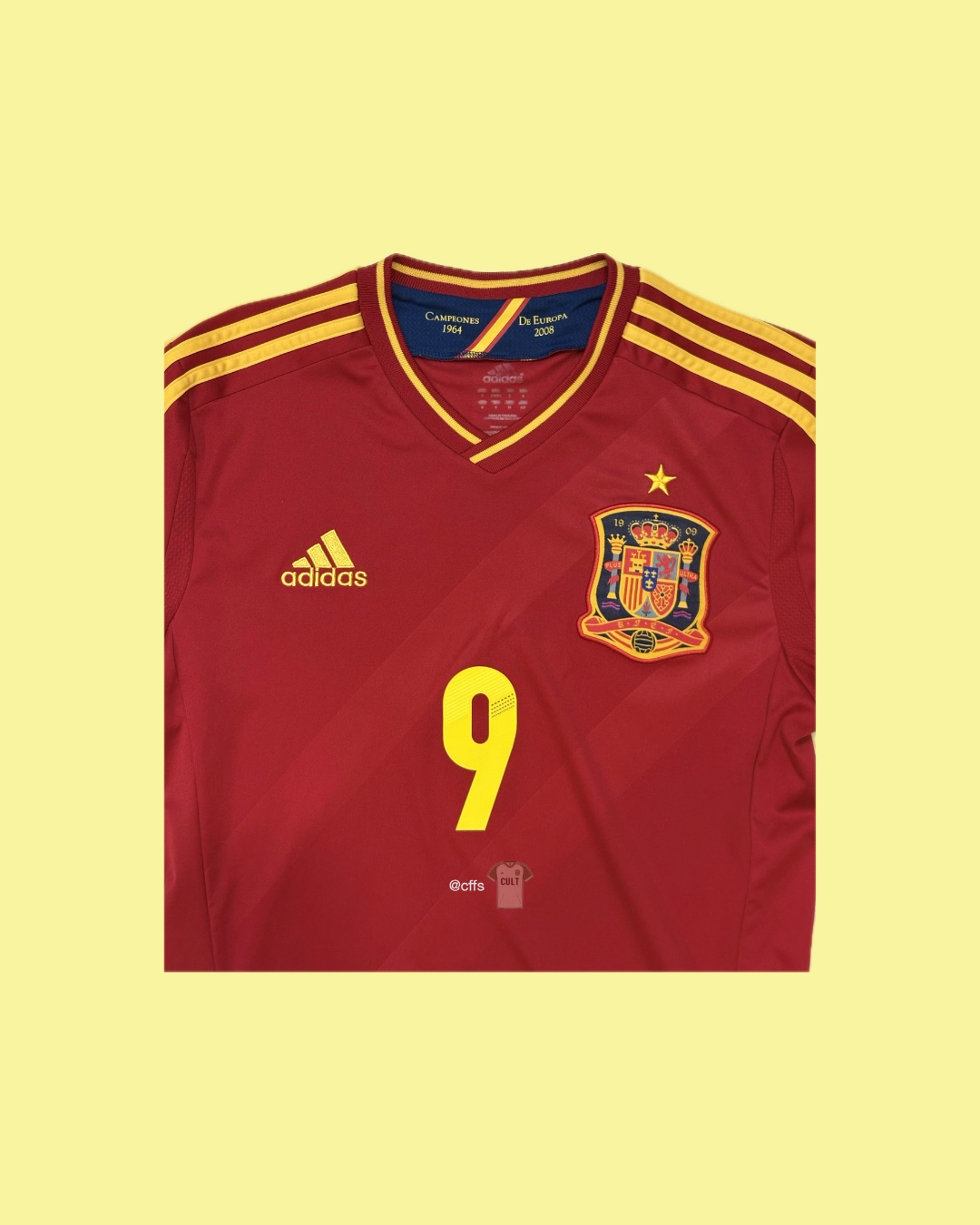 Spain NT 2012 Adidas with Fernando Torres 9 Nameset Football Jersey - Cult Fave Football Shirts