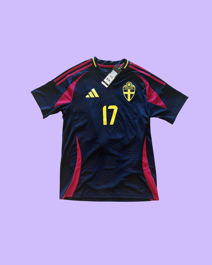 Sweden NT 2024 Adidas with Victor Gyökeres 17 Nameset Football Jersey