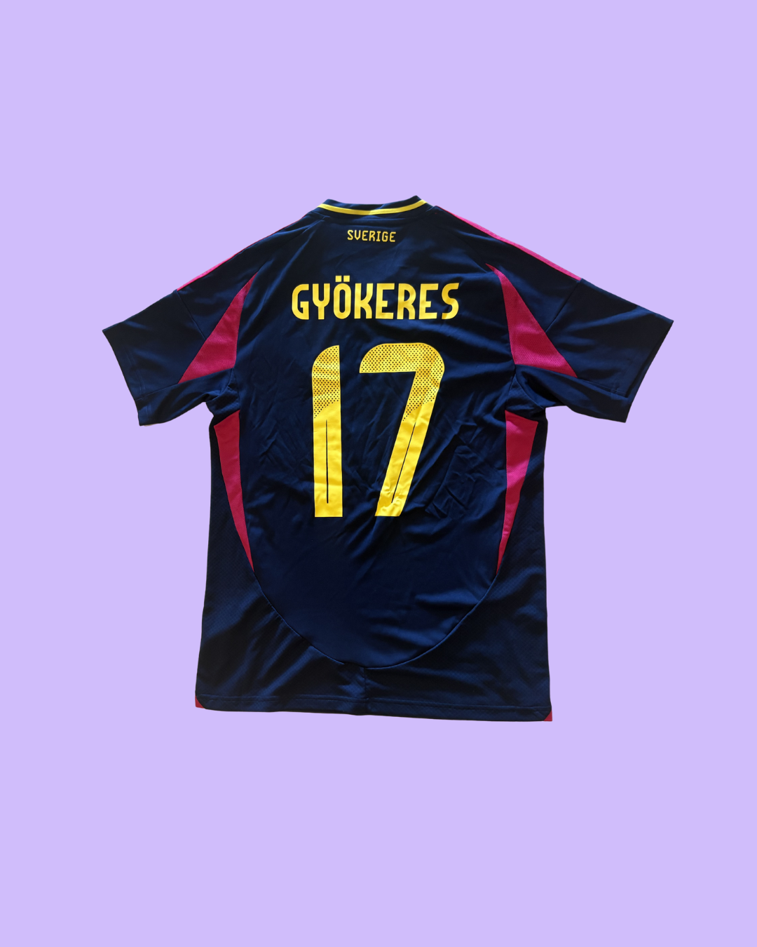 Sweden NT 2024 Adidas with Victor Gyökeres 17 Nameset Football Jersey