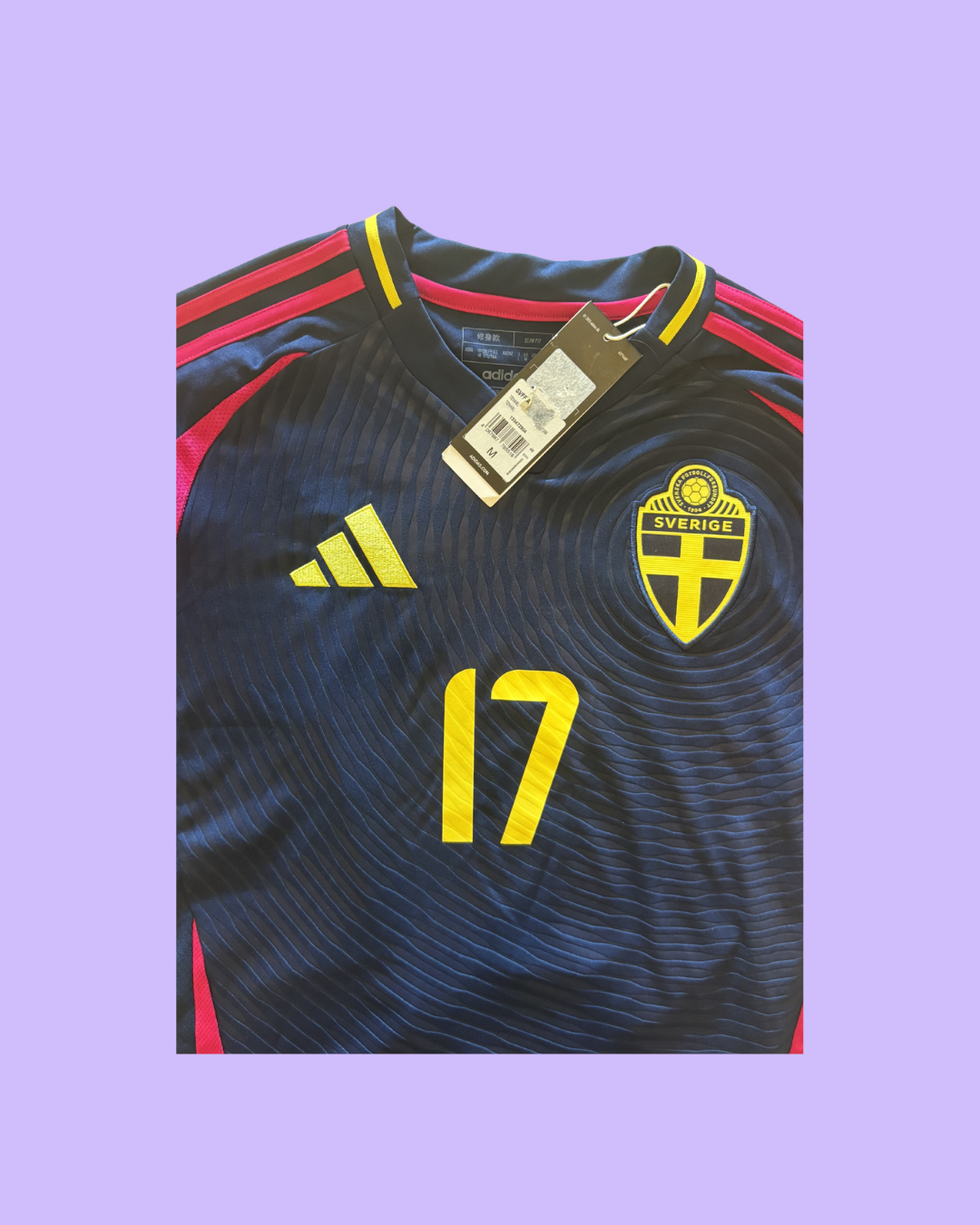 Sweden NT 2024 Adidas with Victor Gyökeres 17 Nameset Football Jersey
