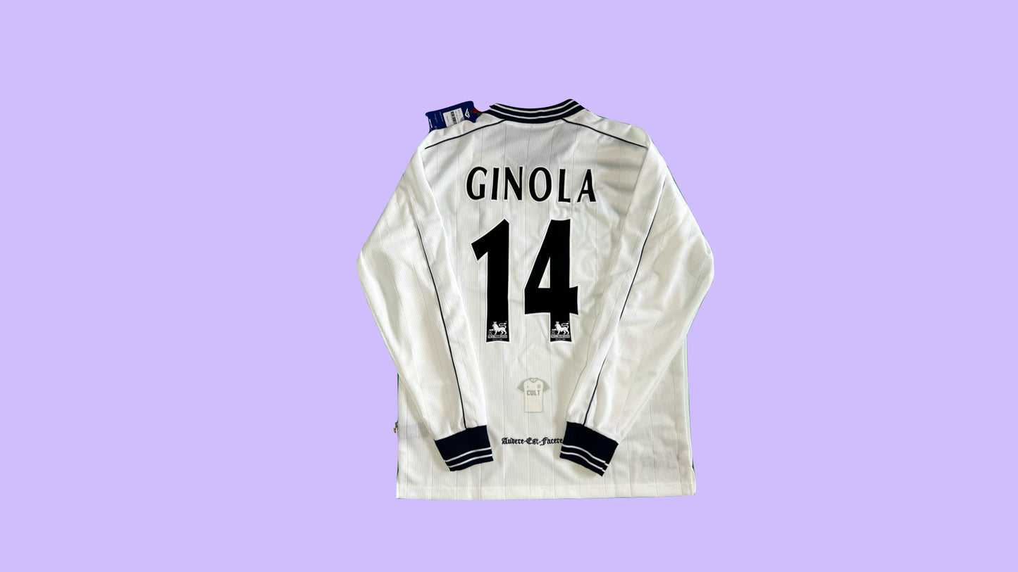 Tottenham Hotspur 1998/99 Home Vintage Jersey with David Ginola 14 Nameset