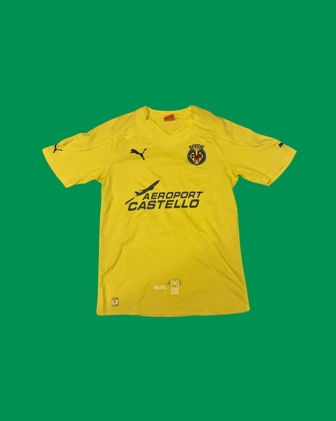 Villarreal CF 2010/11 Puma with Santi Cazorla 8 Nameset Football Jersey