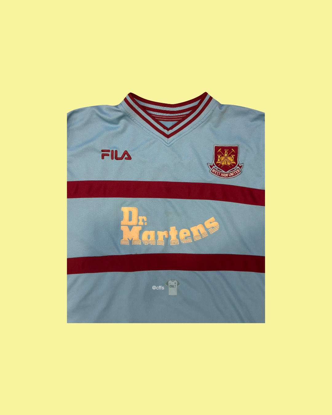 West Ham United 2001/03 Fila with Paolo Di Canio 11 Nameset Football Jersey