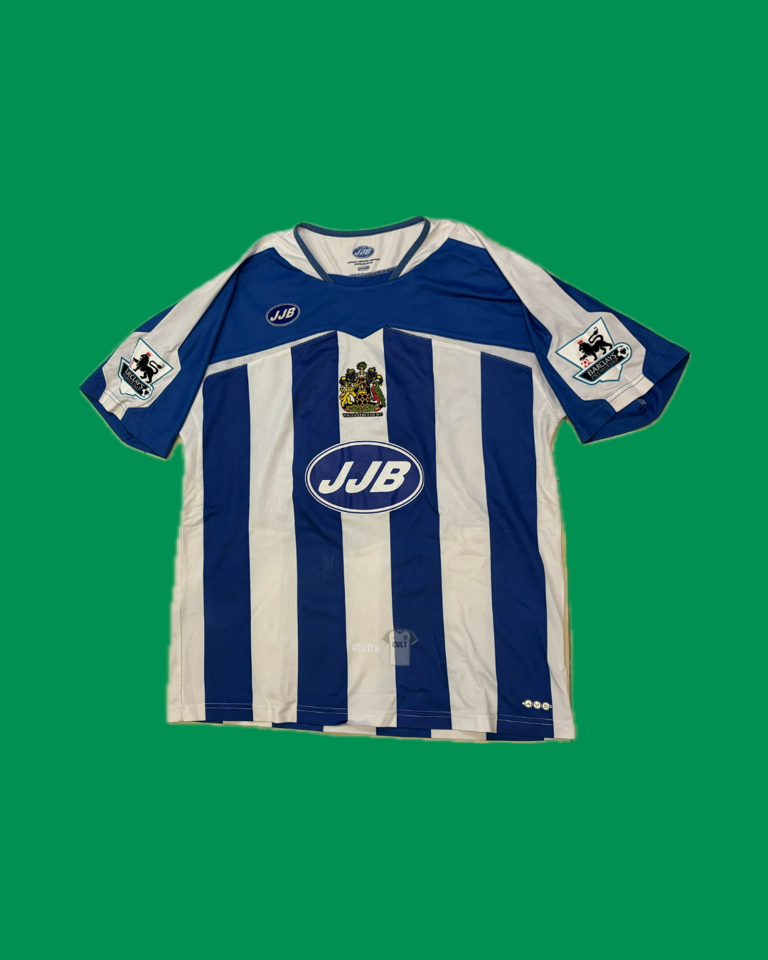Wigan Athletic 2005/06 JJB with Arjan de Zeeuw 16 Nameset Football Jersey - Cult Fave Football Shirts