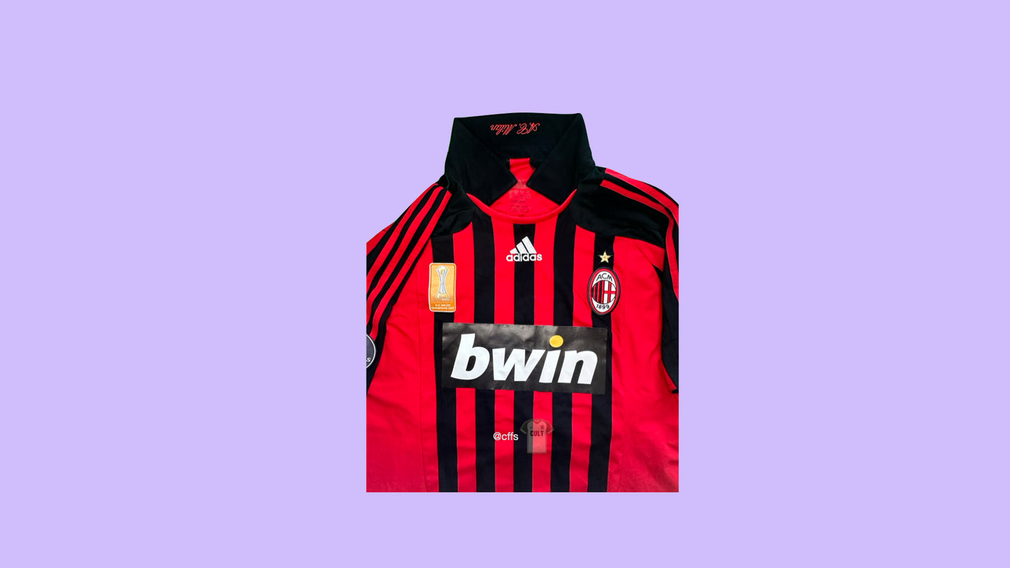 AC Milan 2007/08 Adidas with Kaká 22 Nameset Vintage Football Jersey