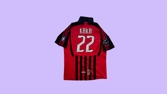 AC Milan 2007/08 Adidas with Kaká 22 Nameset Vintage Football Jersey - Cult Fave Football Shirts