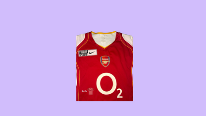 Arsenal FC 2005/06 Nike with Dennis Bergkamp 10 Nameset Vintage Football Jersey - Cult Fave Football Shirts