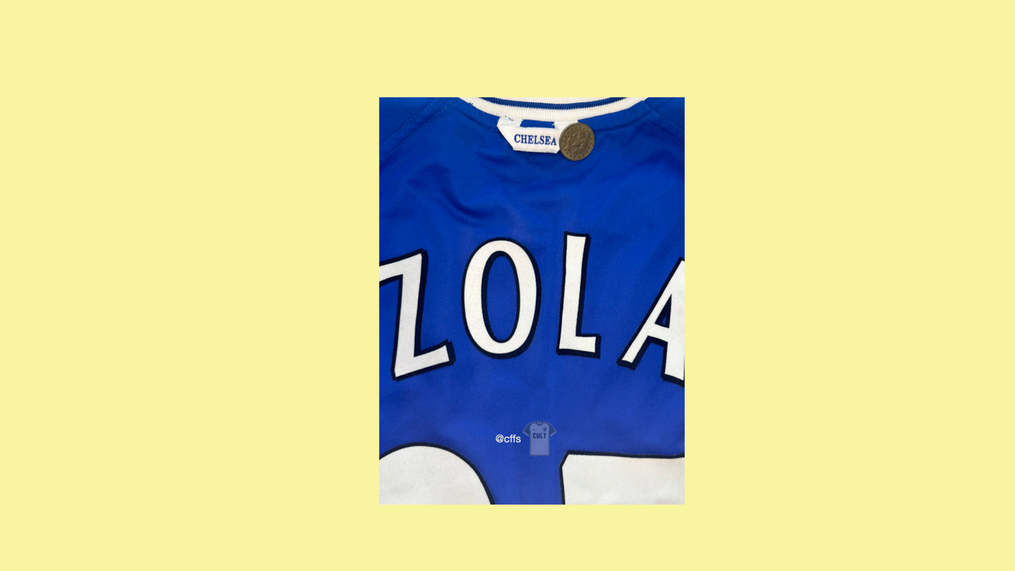 Chelsea 1999-2001 Umbro with Gianfranco Zola 25 Nameset Vintage Football Jersey