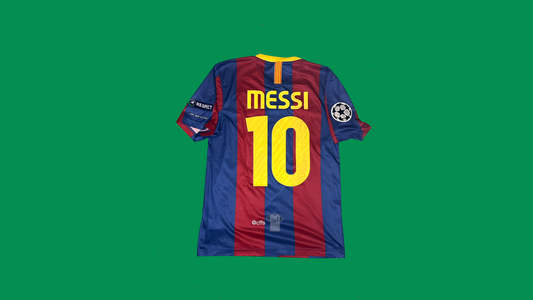 FC Barcelona Fan Version 2010/11 Nike with Lionel Messi 10 Nameset Vintage Football Jersey - Cult Fave Football Shirts