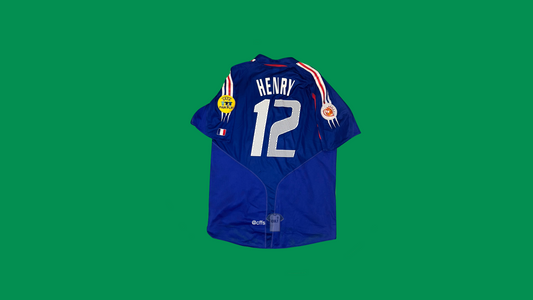 France NT 2004 - 2006 Adidas with Thierry Henry 12 Nameset Vintage Football Jersey - Cult Fave Football Shirts