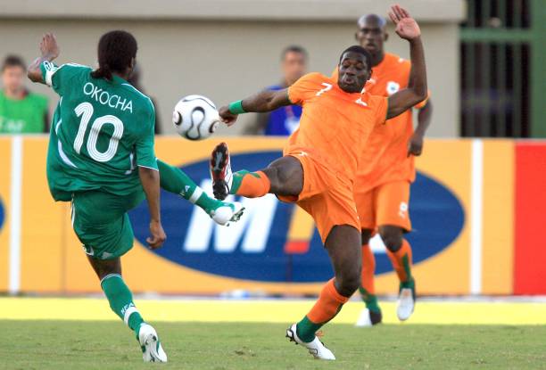 Nigeria 2006/08 Adidas with Jay-Jay Okocha 10 Nameset Football Jersey