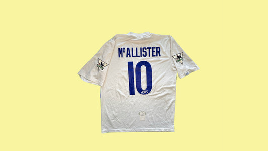 Leeds United 1995/96 Asics with Gary McAllister 10 Nameset Vintage Football Jersey - Cult Fave Football Shirts