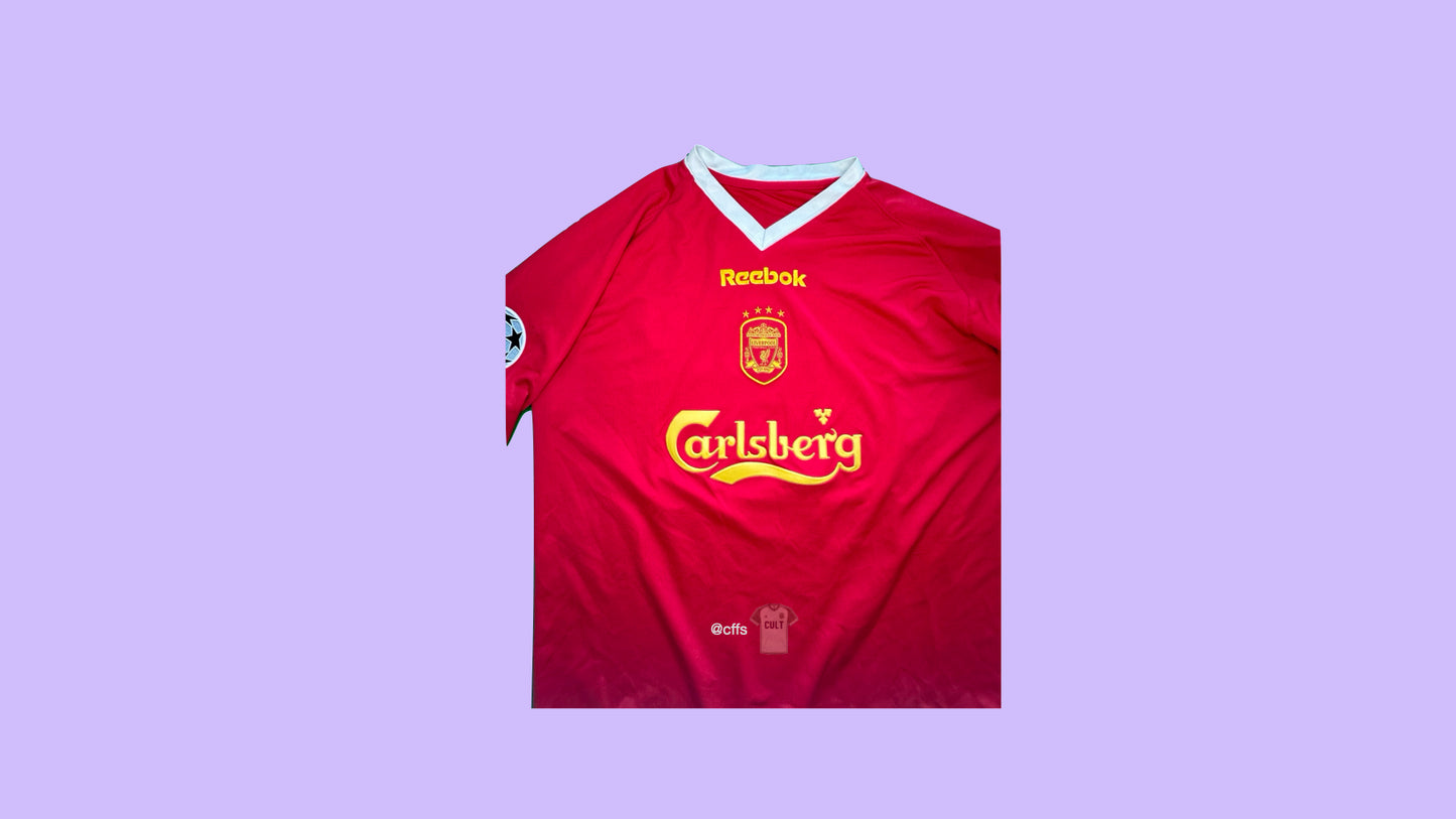 Liverpool 2000-2002 Reebok with Steven Gerrard 17 Nameset Vintage Football Jersey