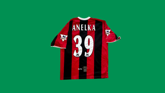 Man City 2003-2005 Reebok with Nicolas Anelka 39 Nameset Vintage Football Jersey - Cult Fave Football Shirts