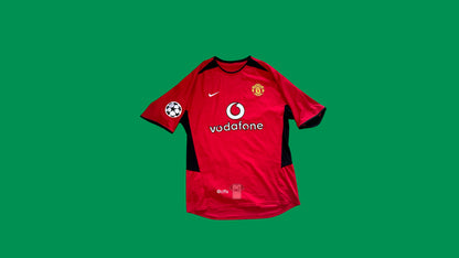 Manchester United 2002-2004 Nike with Laurent Blanc 5 Nameset Vintage Football Jersey - Cult Fave Football Shirts