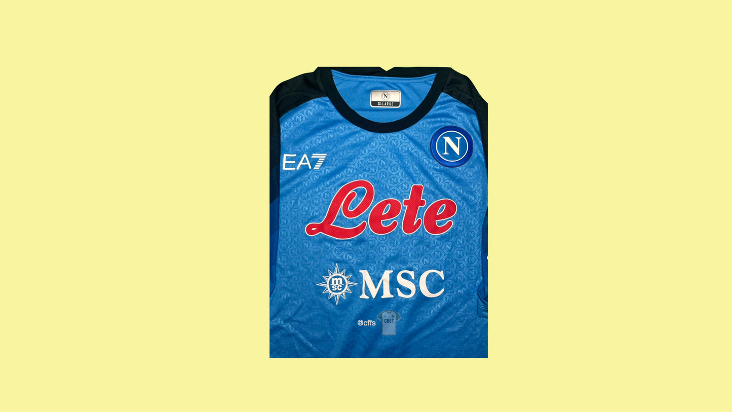 SSC Napoli 2022/23 EA7 with Victor Osimhen 9 Nameset Football Jersey