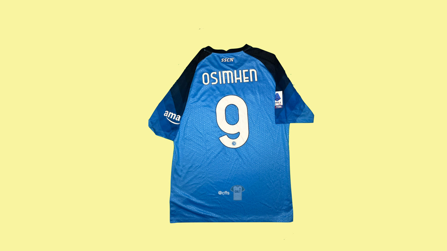 SSC Napoli 2022/23 EA7 with Victor Osimhen 9 Nameset Football Jersey