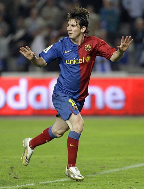 FC Barcelona 2008/09 Nike with Lionel Messi 10 Nameset Football Jersey