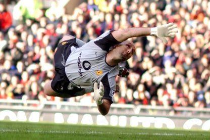 Manchester United 2002/04 Nike with Fabien Barthez 1 Nameset Goalkeeper Jersey - Cult Fave Football Shirts