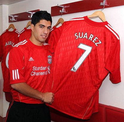 Liverpool FC 2010/12 Adidas with Luis Suarez 7 Nameset Football Jersey - Cult Fave Football Shirts