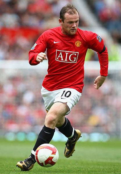 Manchester United 2007/08 Nike with Wayne Rooney 10 Nameset Football Jersey - Cult Fave Football Shirts
