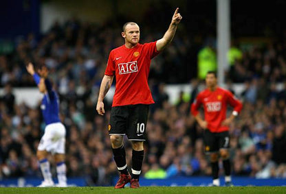 Manchester United 2007/08 Nike with Wayne Rooney 10 Nameset Football Jersey - Cult Fave Football Shirts