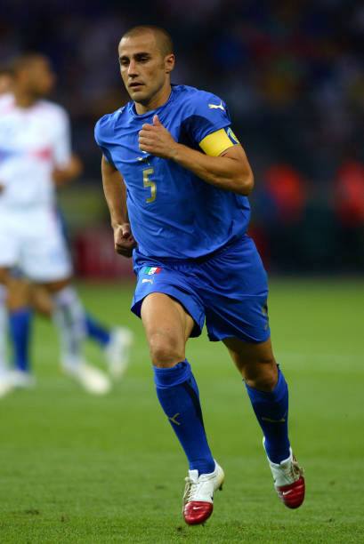 Italy NT (three stars) 2006 Puma with Fabio Cannavaro 5 Nameset Football Jersey