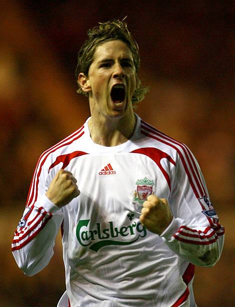 Liverpool FC 2007/08 Adidas with Fernando Torres 9 Nameset Football Jersey - Cult Fave Football Shirts