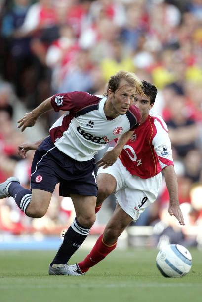 Middlesbrough FC 2004/05 Errea with Gaizka Mendieta 14 Nameset