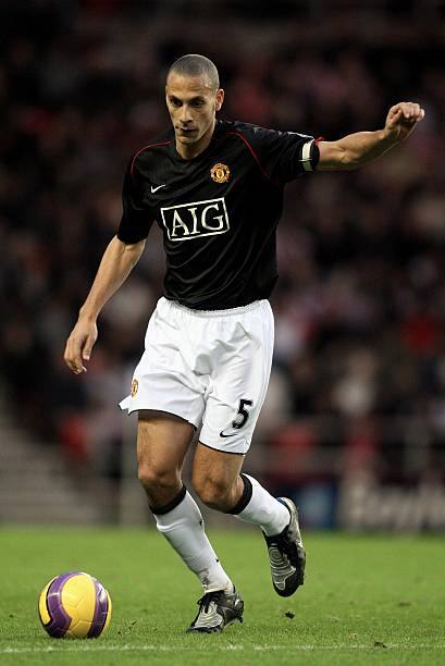 Manchester United 2007/08 Nike with Rio Ferdinand 5 Nameset Football Jersey - Cult Fave Football Shirts