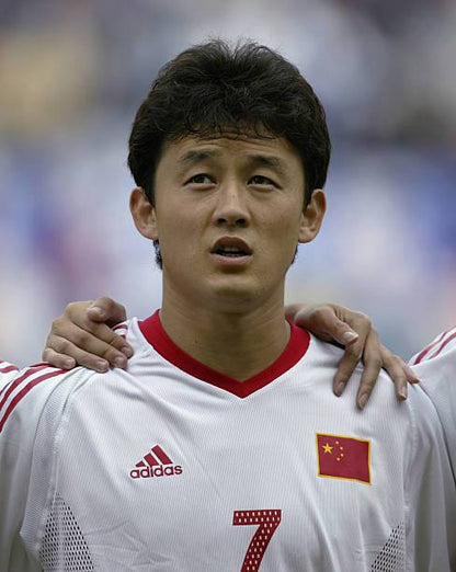 China NT 2002 Adidas with Sun Ji Hai 7 Nameset Football Jersey - Cult Fave Football Shirts