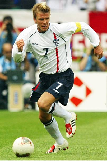 England NT 2001/03 Umbro with David Beckham 7 Nameset Football Jersey - Cult Fave Football Shirts