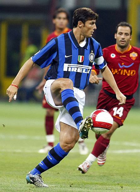 Inter Milan 2007/08 Nike with Javier Zanetti 4 Nameset Football Jersey - Cult Fave Football Shirts